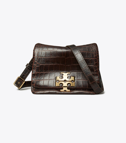 Charlie Croc-Embossed Shoulder Bag