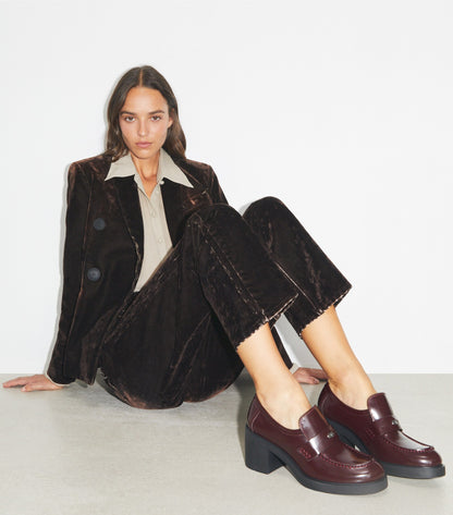 Classic Heeled Lug Loafer