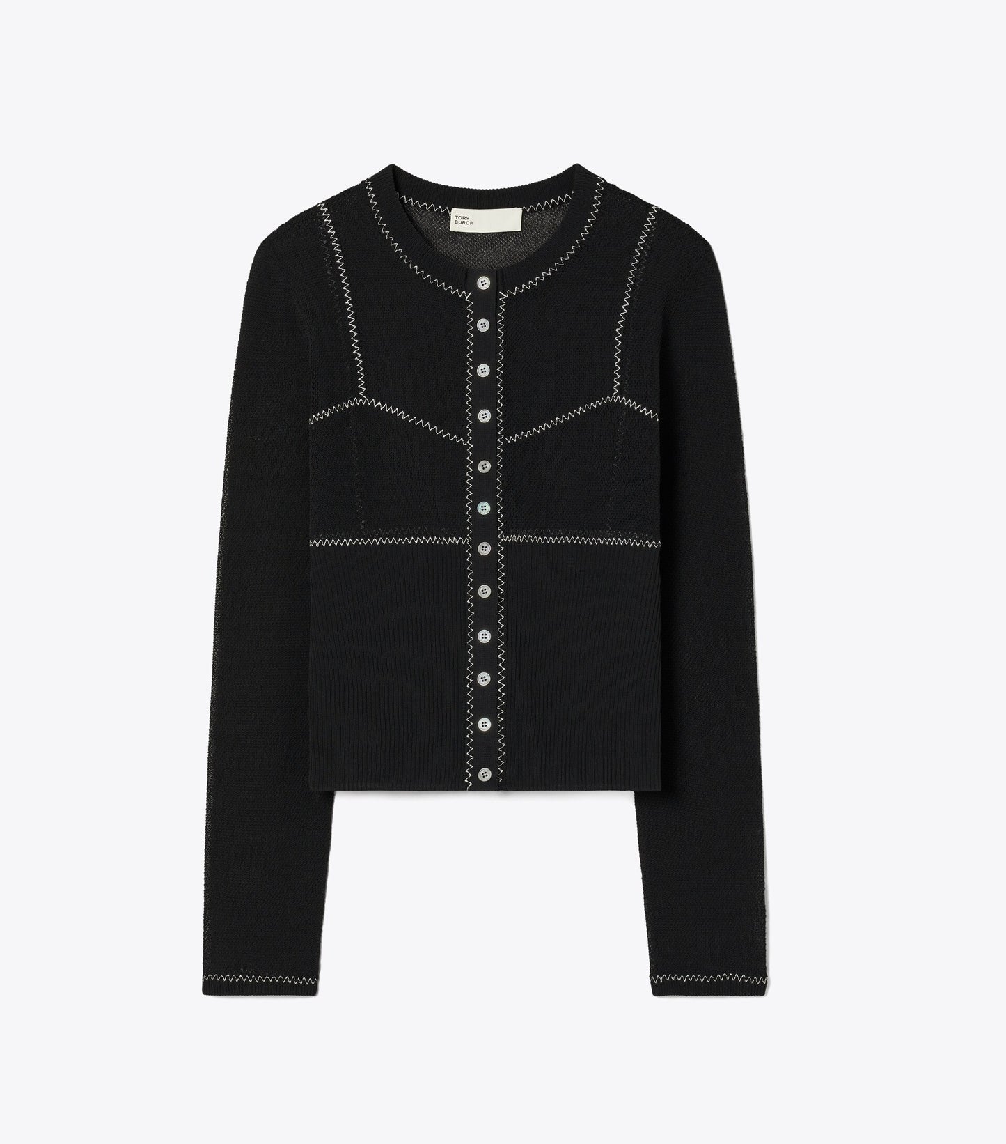 Cotton And Nylon Mesh Cardigan