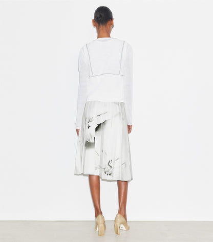 Cotton And Nylon Mesh Cardigan