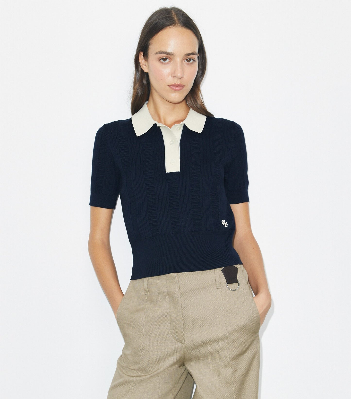 Cotton Pointelle Polo