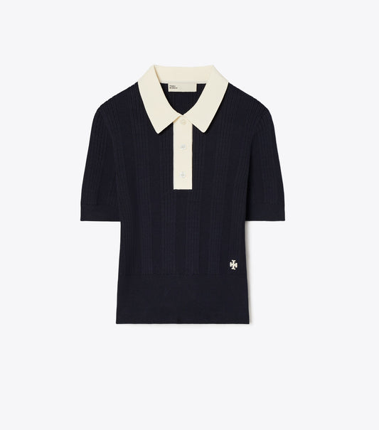 Cotton Pointelle Polo