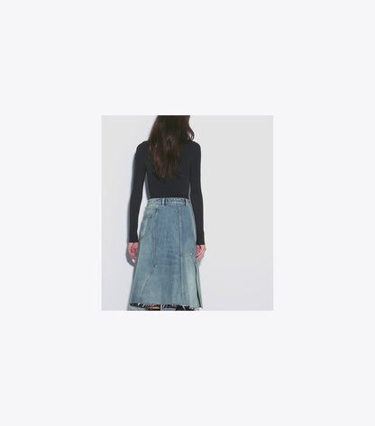 Deconstructed Denim Skirt