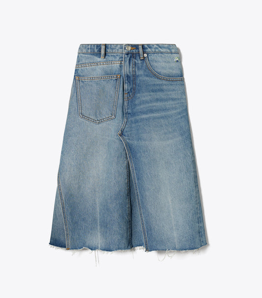 Deconstructed Denim Skirt
