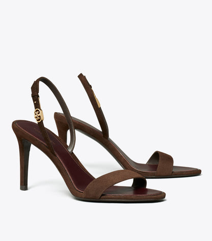 Double T Buckle Heeled Sandal
