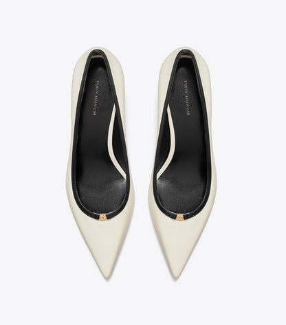 Double T Buckle Low-Heeled Pump