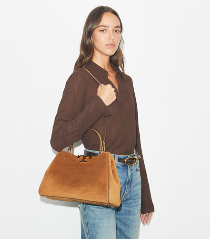 Eleanor Suede Satchel