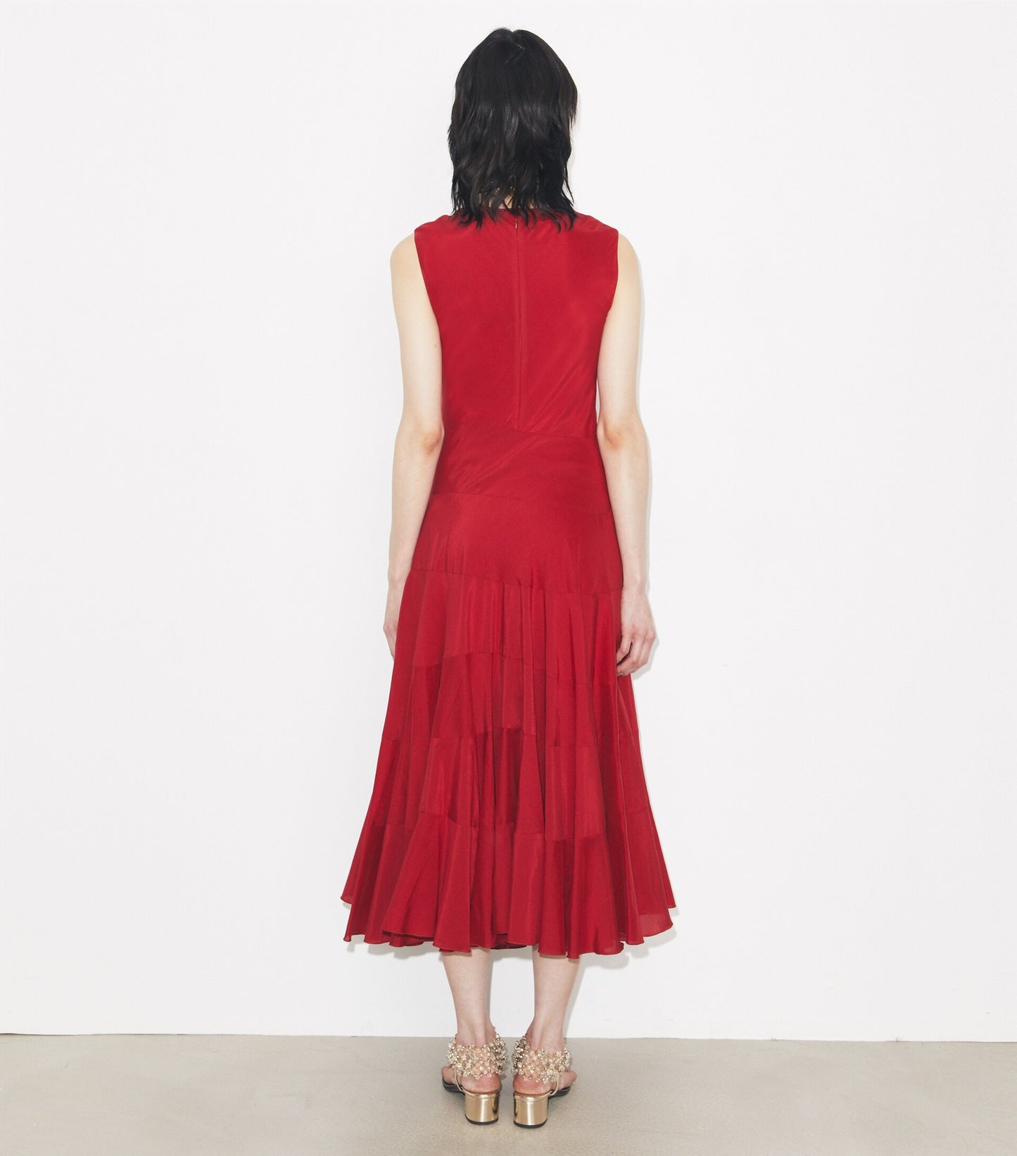 Flared Cotton Silk Dress