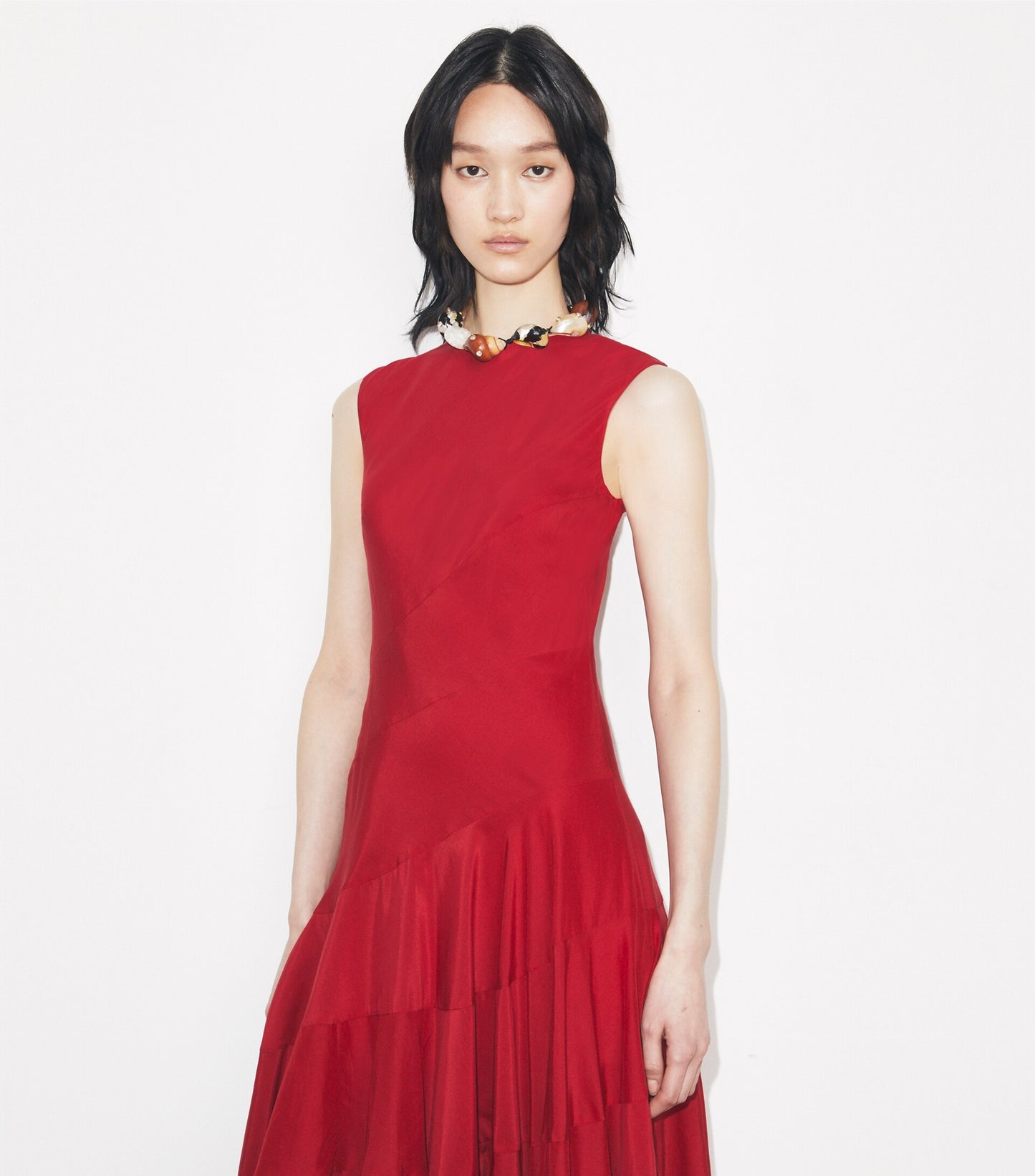 Flared Cotton Silk Dress