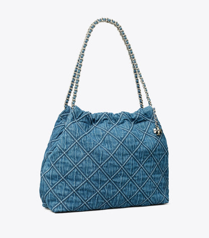 Fleming Soft Denim Hobo Bag