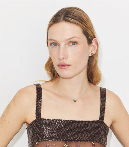 Forget Me Not Enamel Stud Earrings