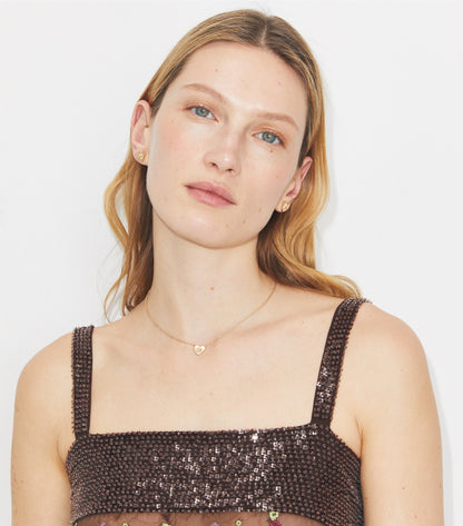 Forget Me Not Heart Pendant Necklace