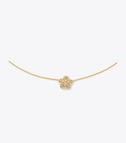 Forget Me Not Pavé Pendant Necklace