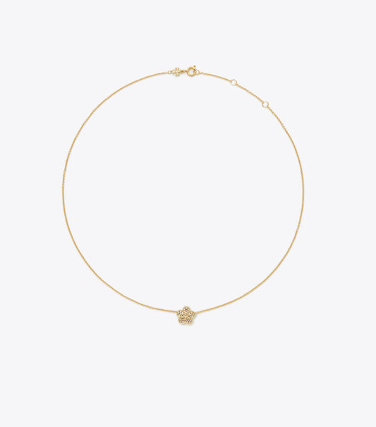 Forget Me Not Pavé Pendant Necklace