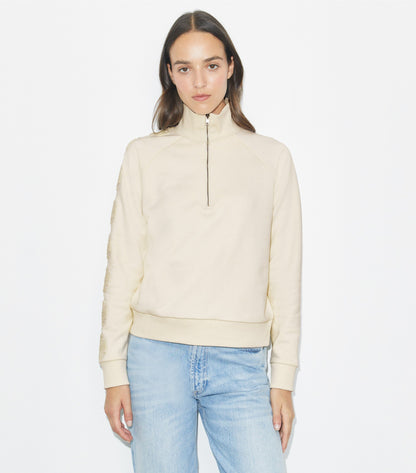 French Terry Logo Sleeve Half-Zip Sweatshirt