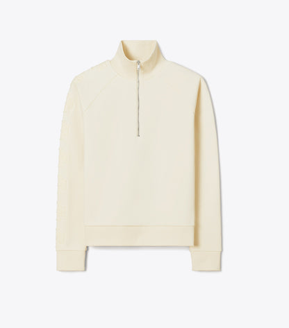 French Terry Logo Sleeve Half-Zip Sweatshirt