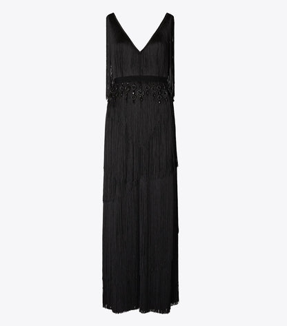 Fringe Viscose Dress