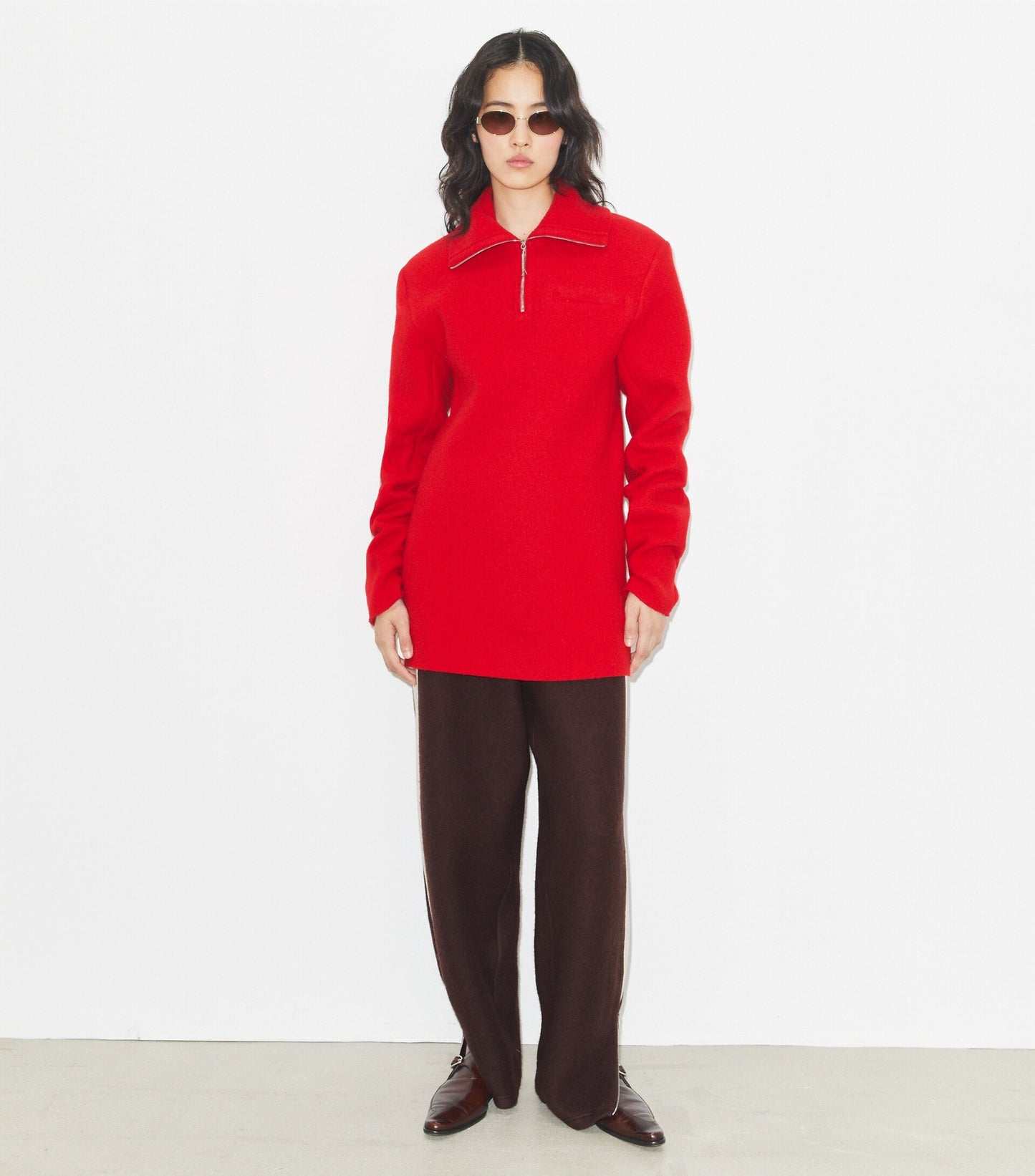 Half-Zip Wool Sweatshirt