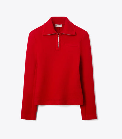 Half-Zip Wool Sweatshirt