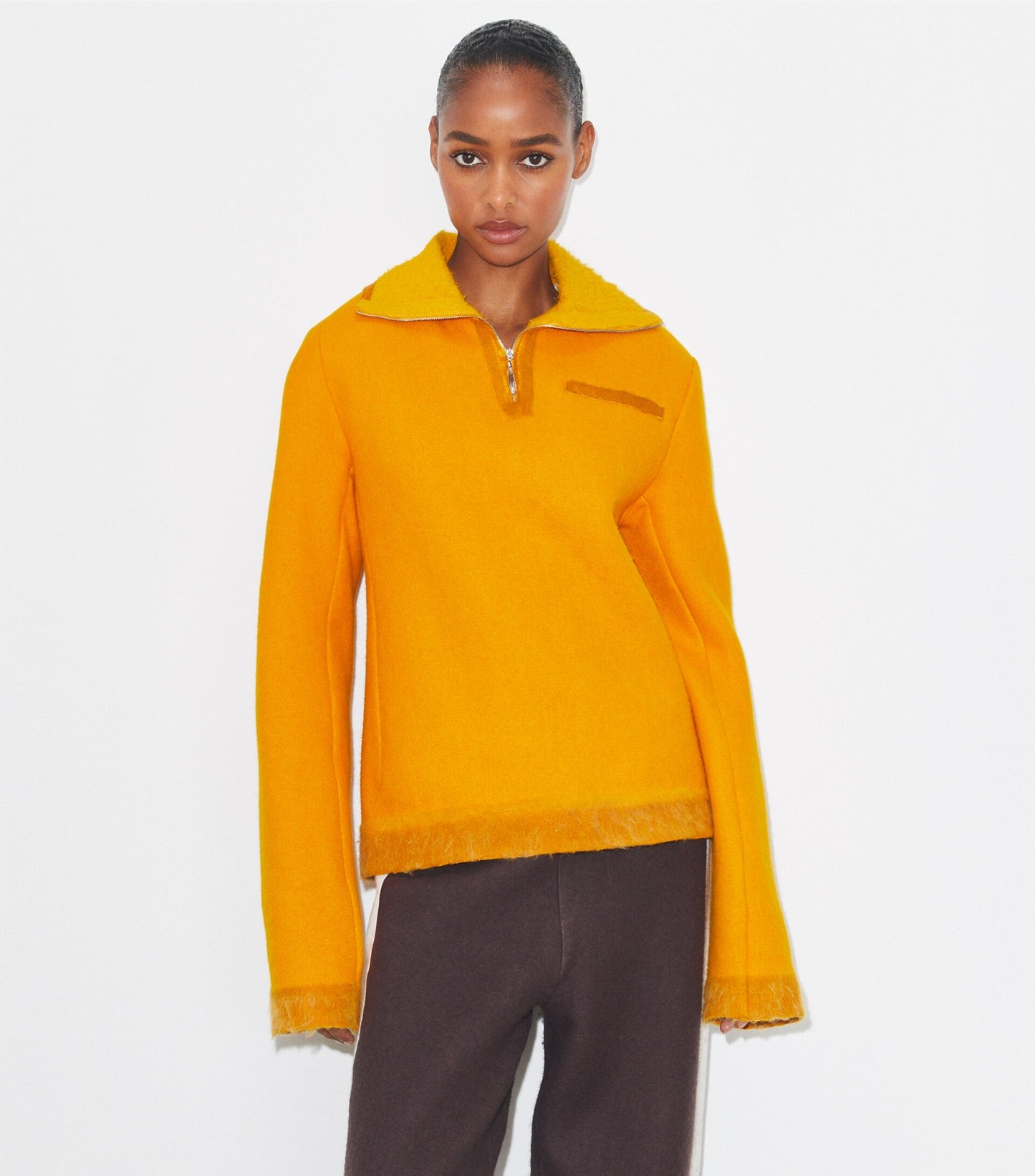 Half-Zip Wool Sweatshirt