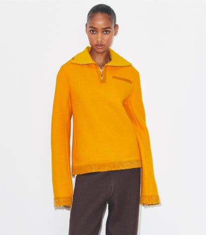 Half-Zip Wool Sweatshirt
