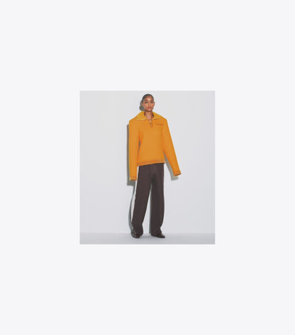 Half-Zip Wool Sweatshirt