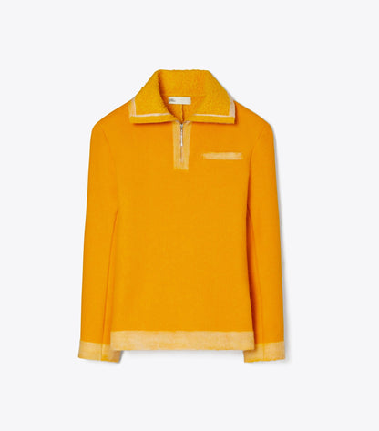 Half-Zip Wool Sweatshirt