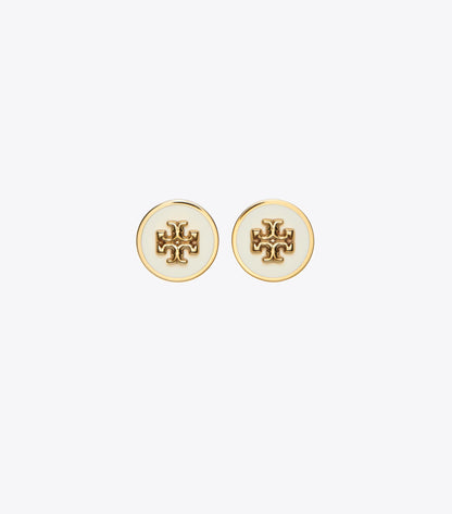 Icon Enamel Circle-Stud Earrings