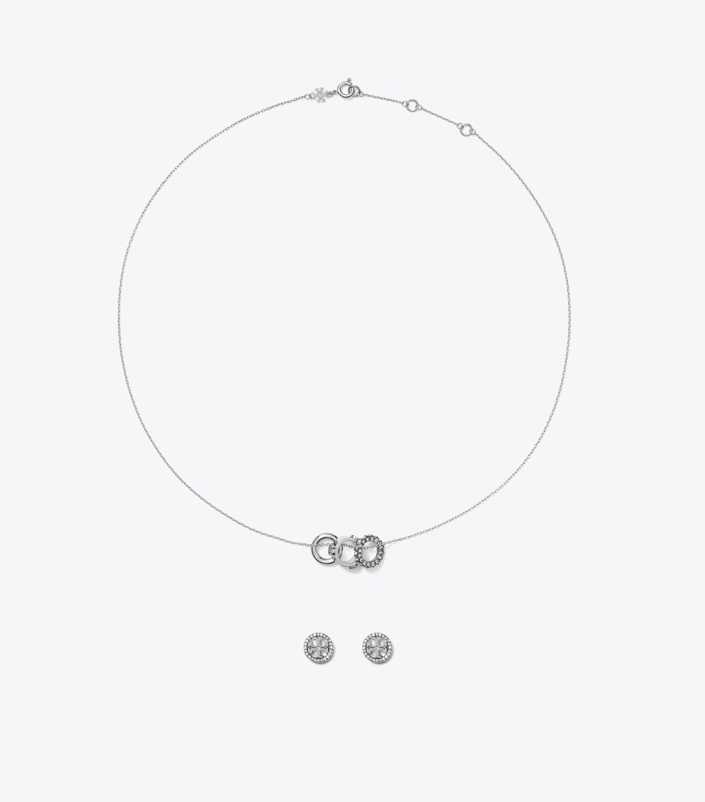 Icon Pavé Necklace and Earring Set