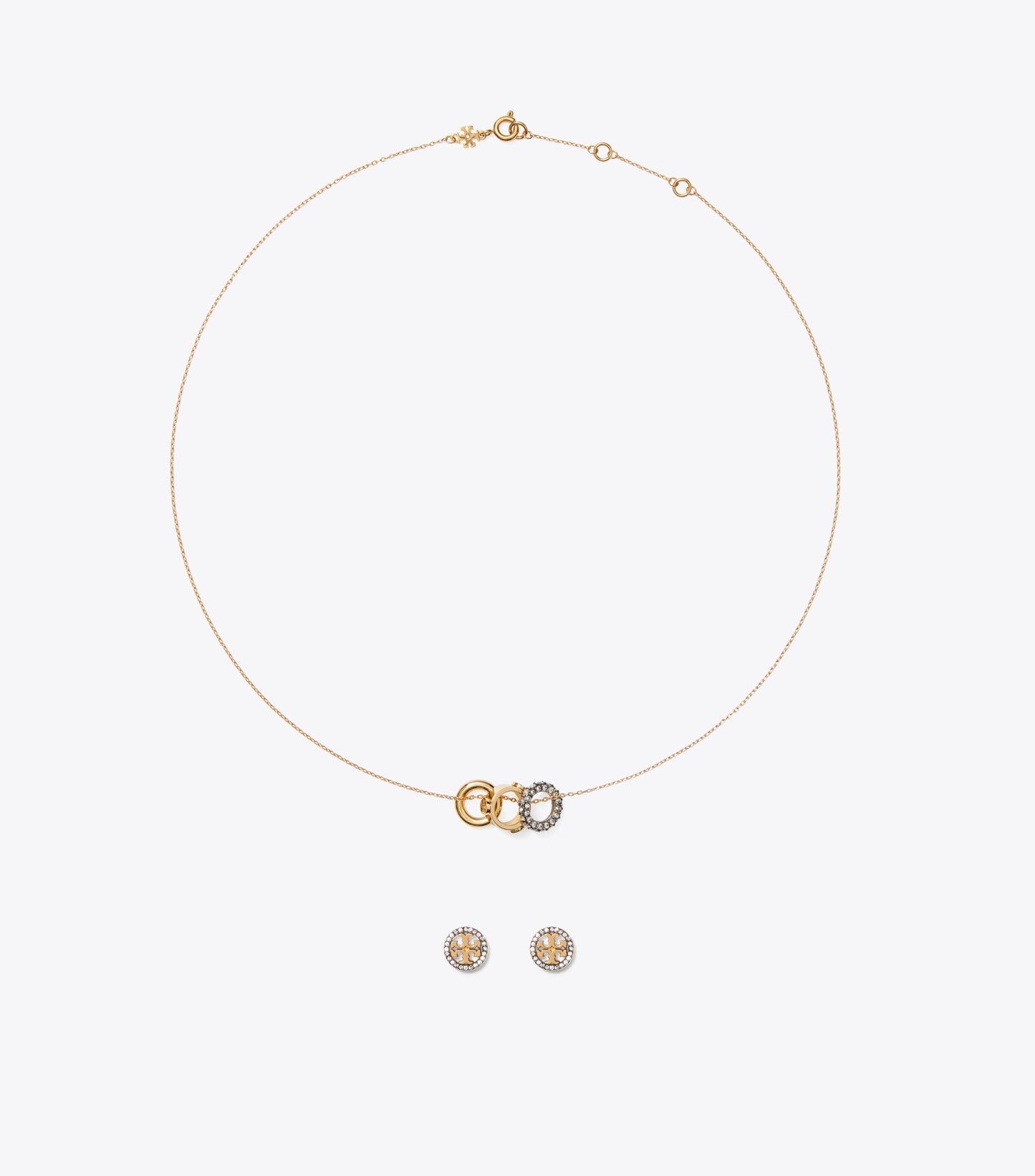 Icon Pavé Necklace and Earring Set