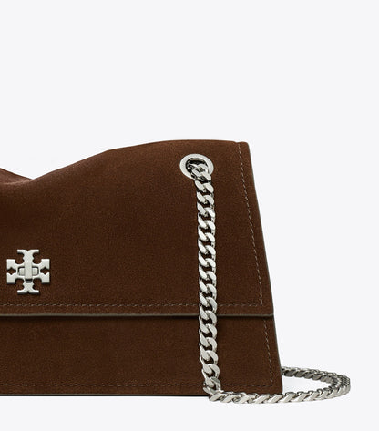 Kira Turnlock Suede Shoulder Bag