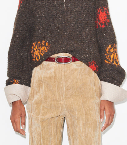 Large Pierced Buckle Belt