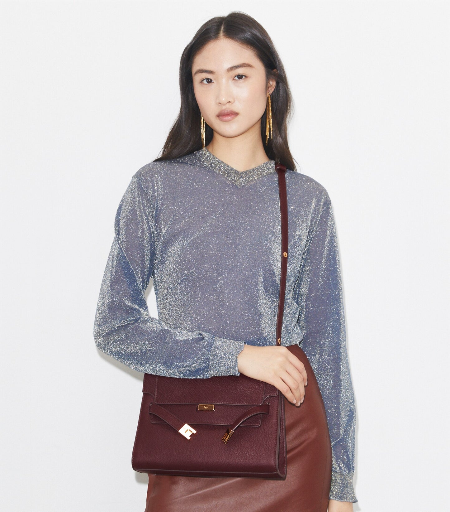 Lee Radziwill Pebbled Shoulder Bag