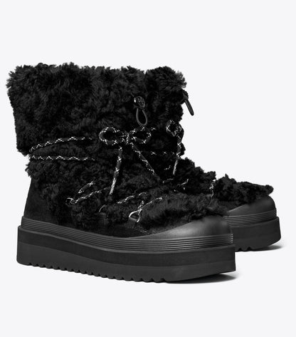 Mellow Shearling Lace-Up Boot