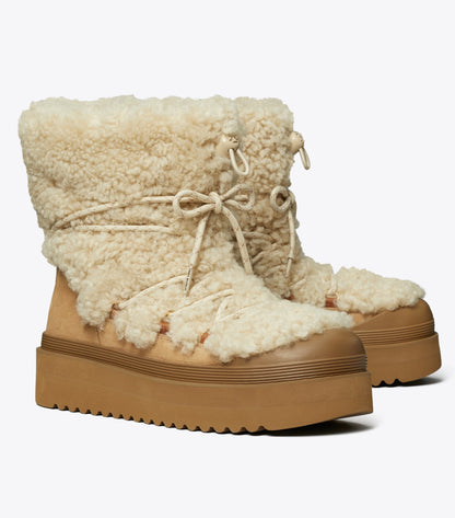 Mellow Shearling Lace-Up Boot
