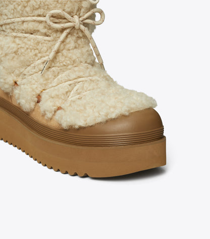 Mellow Shearling Lace-Up Boot