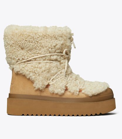 Mellow Shearling Lace-Up Boot