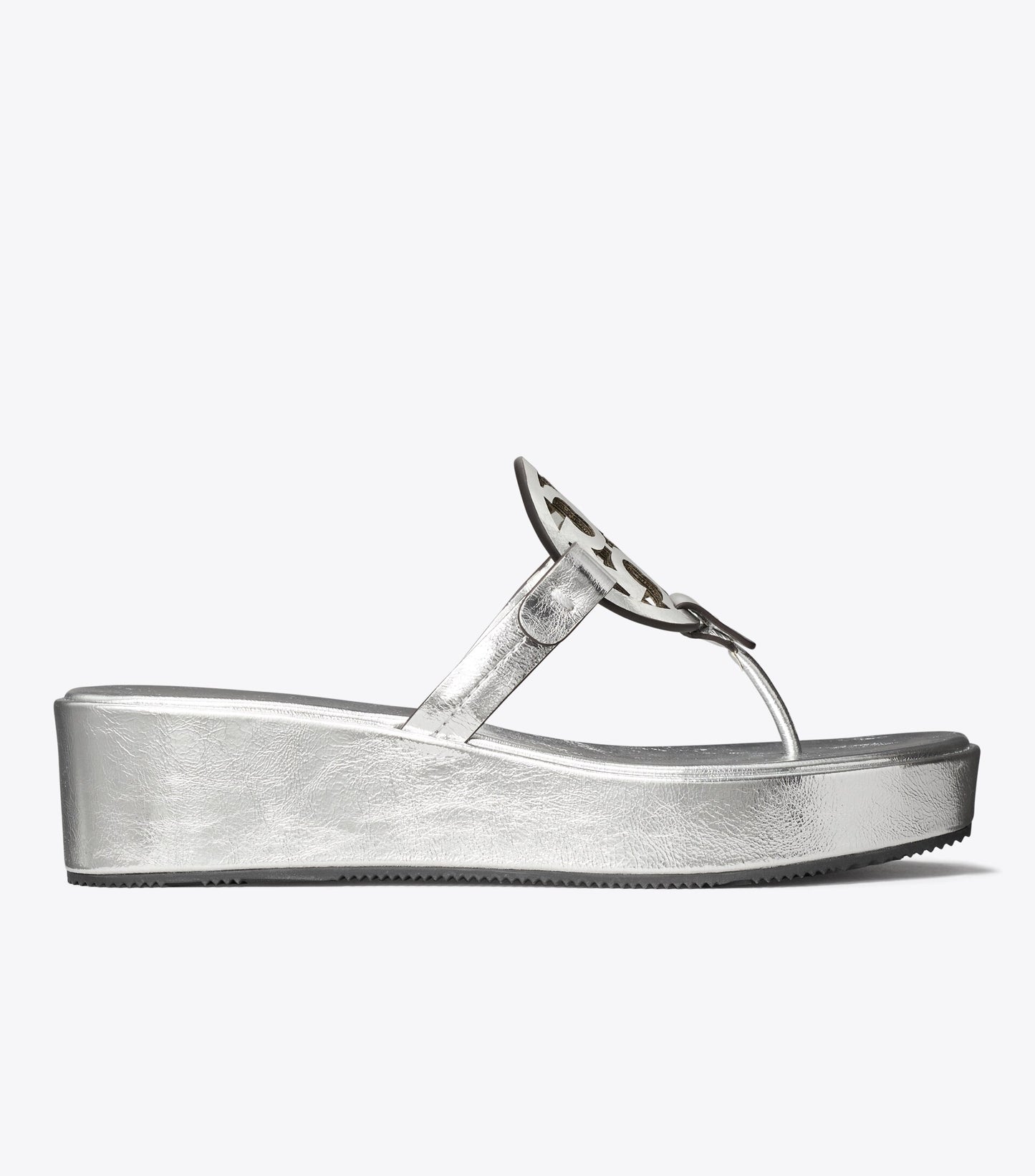 Miller Crinkled Metallic Wedge Sandal
