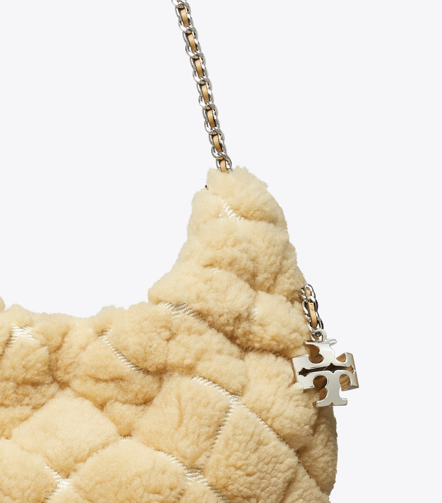 Mini Fleming Shearling Hobo Bag