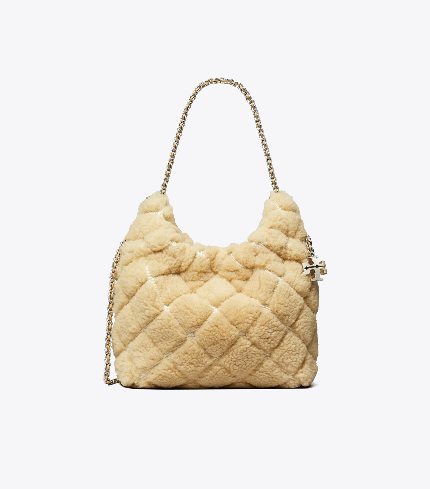 Mini Fleming Shearling Hobo Bag
