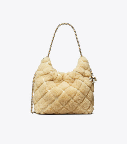 Mini Fleming Shearling Hobo Bag