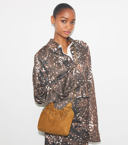 Mini Fleming Soft Suede Hobo Bag