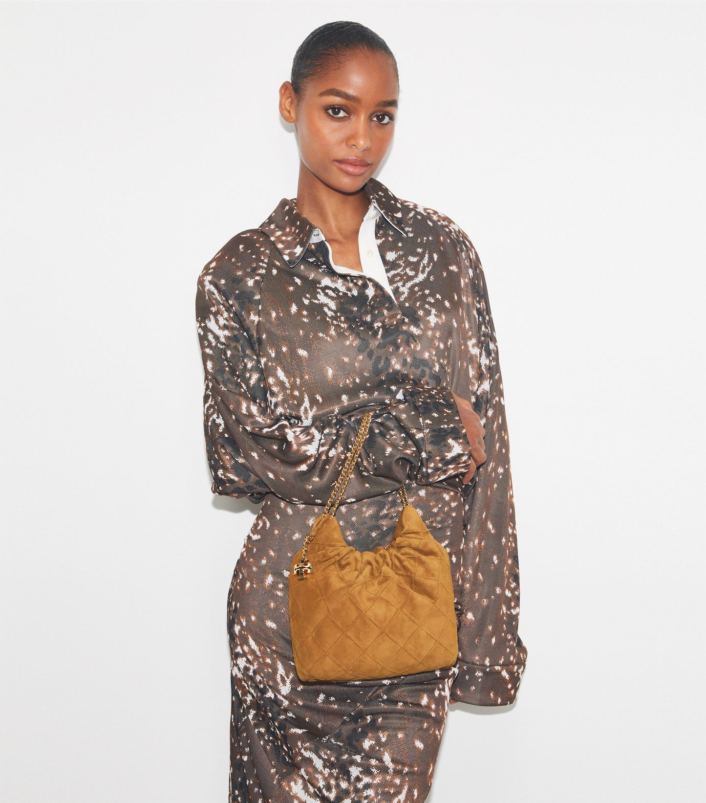 Mini Fleming Soft Suede Hobo Bag