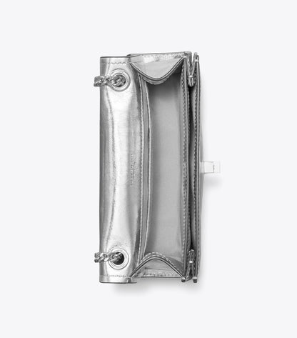 Mini Kira Turnlock Metallic Shoulder Bag