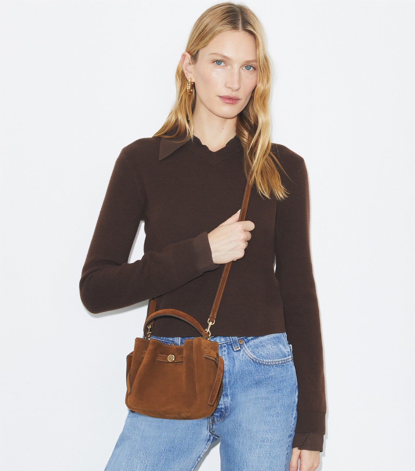 Mini Romy Suede Bucket Bag