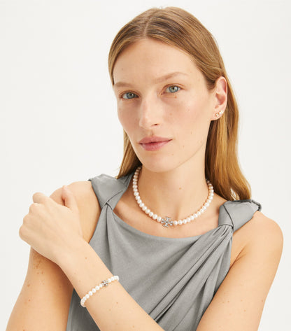 Moondance Pearl and Pavé Necklace