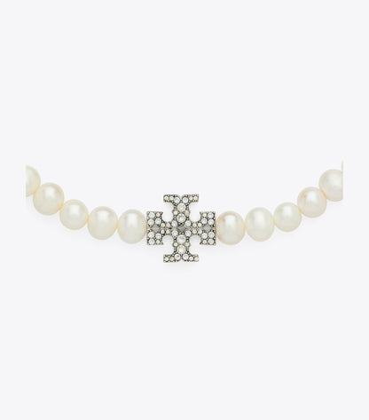 Moondance Pearl and Pavé Necklace