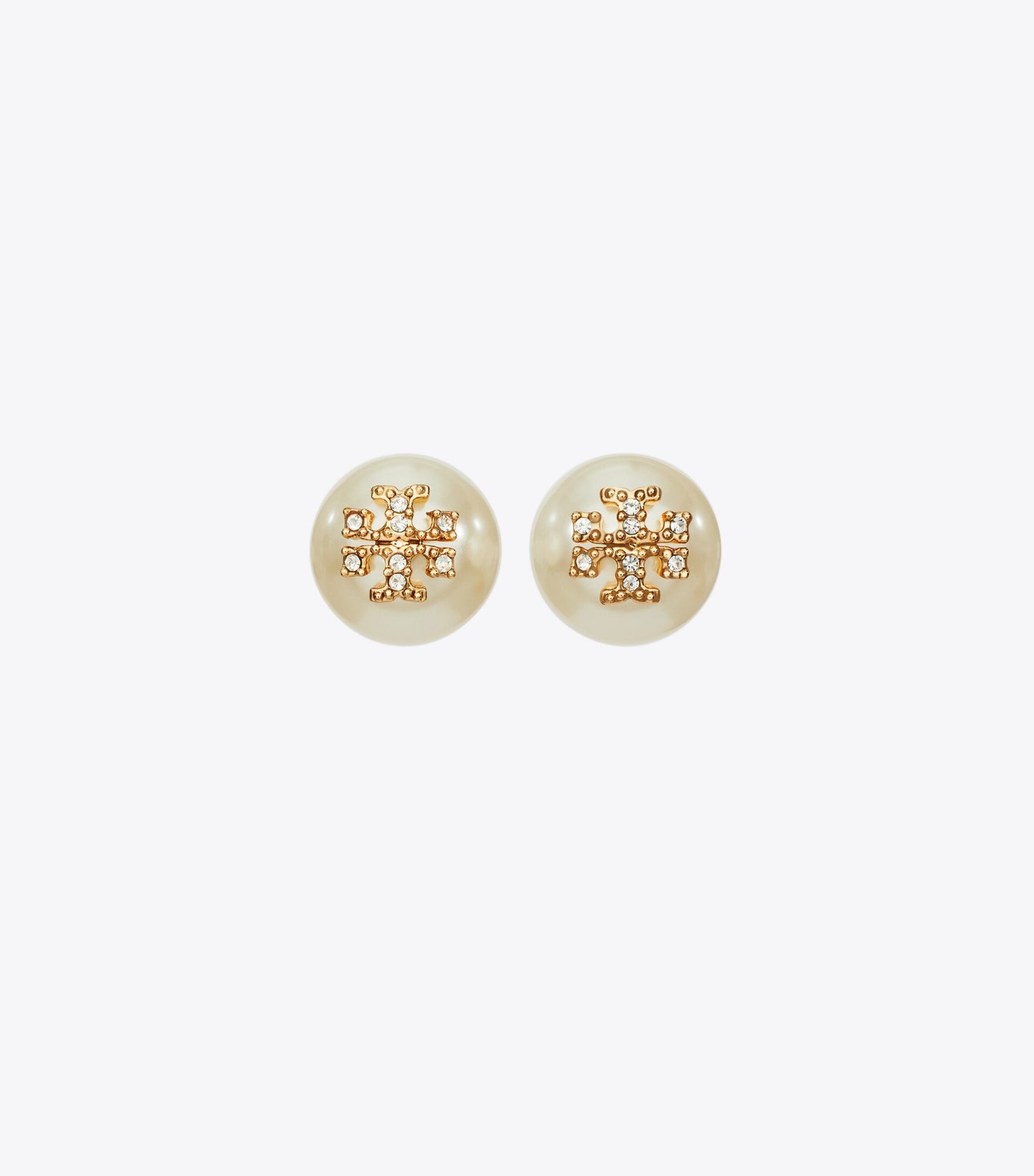 Moondance Pearl and Pavé Stud Earrings