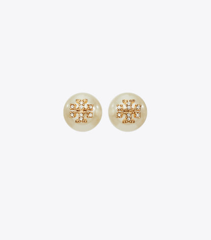 Moondance Pearl and Pavé Stud Earrings