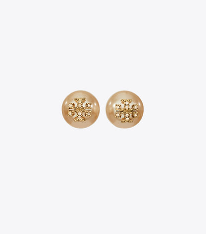 Moondance Pearl and Pavé Stud Earrings